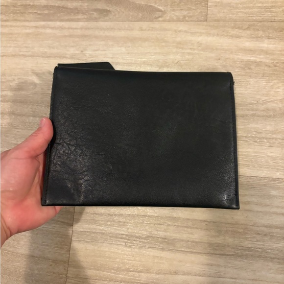 Black leather Clutch with Bow Detail by Anthropology - Picture 7 of 7